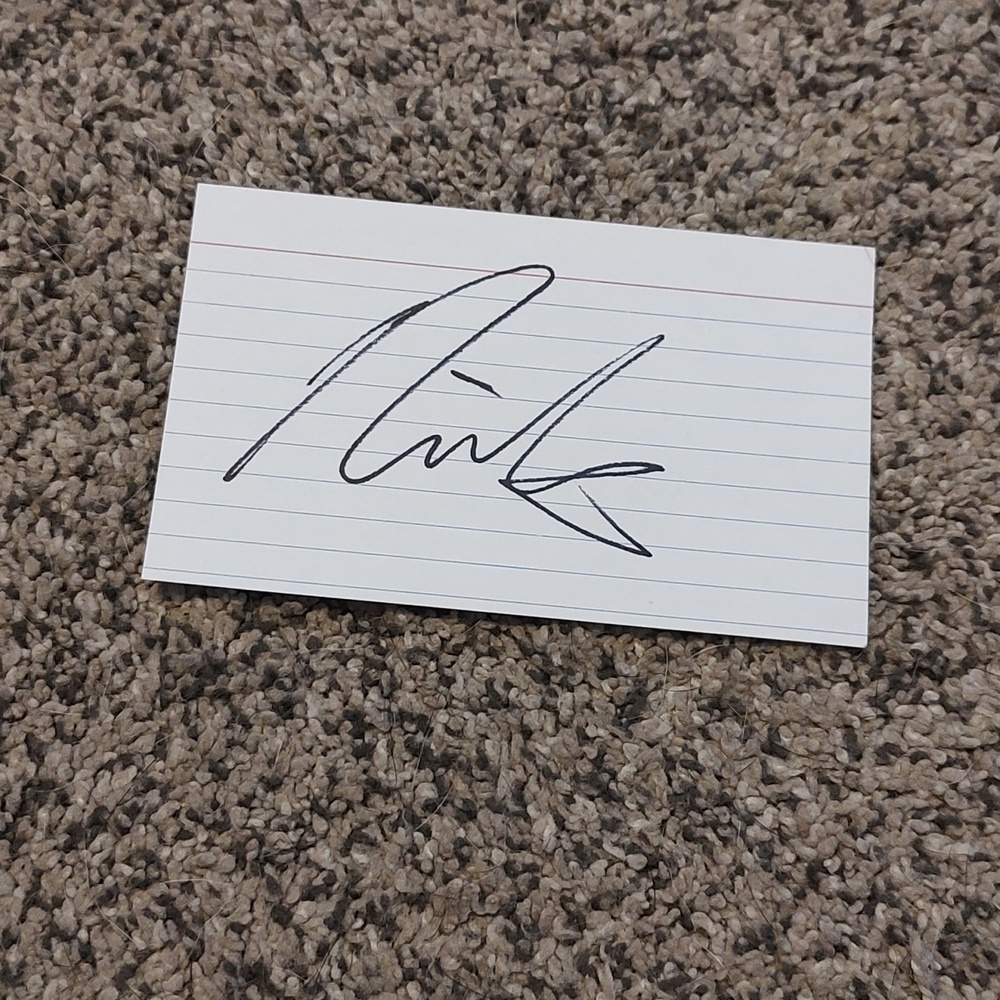 Nick Jonas Signed Index Card